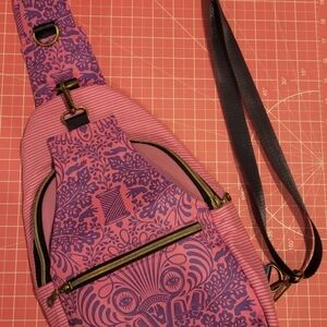 Sling Back Or Front Bag Featuring A Sewing Theme